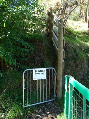 Waimanu Forest entry gate, Yaw Road