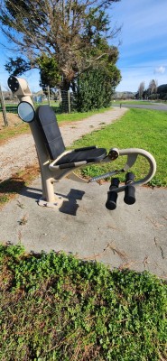 Gym equipment along Forster Street. Photo: Barry Foster